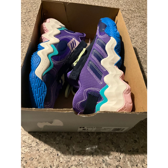 Women’s Exhibit B Active Adidas Basketball Sneakers Size 8.5 - Picture 8 of 12